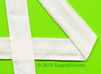 25mm Unbleached 100% cotton twill webbing tape, 100m.